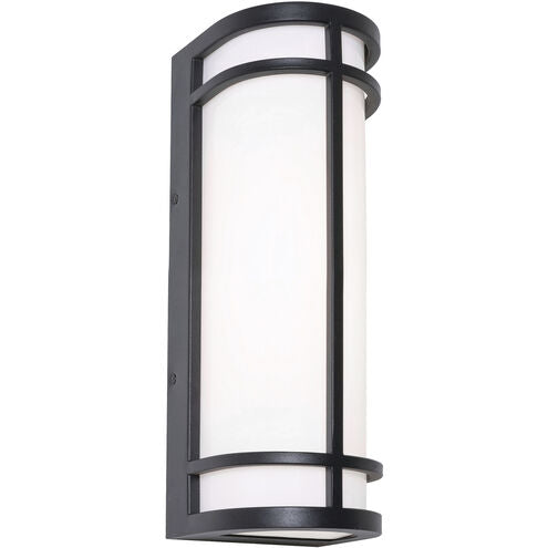 AFX Lighting CRNW0616LAJUDBK-PC Crain 16 inch LED Outdoor Wall Sconce Light Black Finish with Photocell