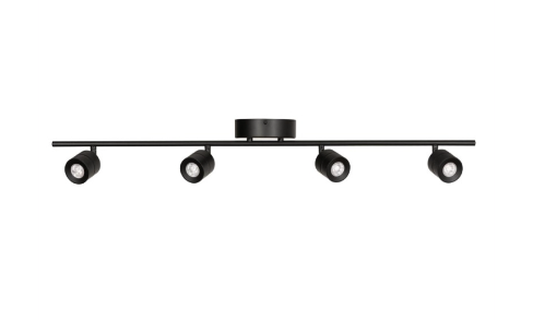 AFX Lighting CRRF4450L30BK Core 4 Light 120 Black Fixed Rail Ceiling Light