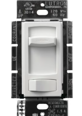 Lutron CTFSQ-FH-WH Skylark Contour Quiet 3-Speed Fan Control, No 1.5A 3-Speed Ceiling Fan, 120V, 1 Pole/3-Way, White Finish
