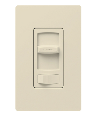 Lutron CTRP-253P-LA Skylark Contour Reverse-phase Elv Dimmer For Led/inc/hal/cfl - Light Almond Finish
