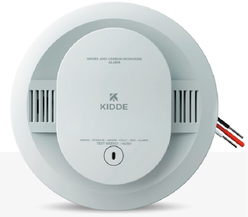 Kidde CUACFEX-V Hardwired Combination Smoke and Carbon Monoxide Detector with Interconnected Alarm LED Warning Lights and Voice Alerts