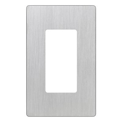 Lutron CW-1-SS Claro Screw less Designer Wall Plate W/One Gang, Stainless Finish
