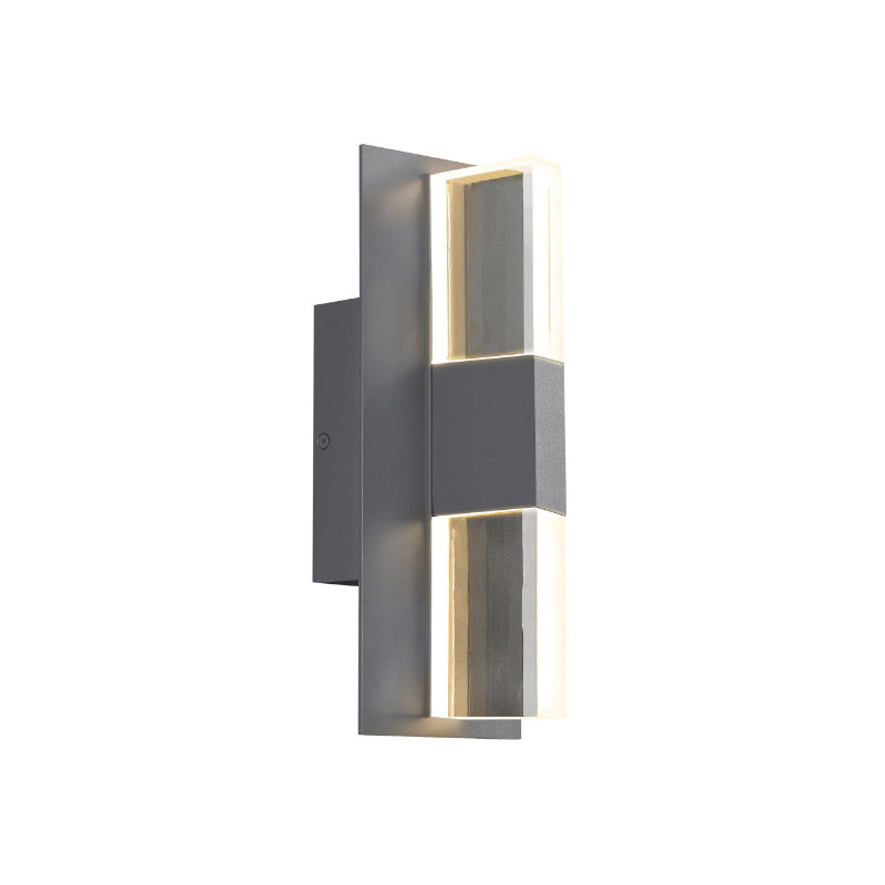 Visual Comfort Architectural 700OWLYT82712DHUNVS Modern 12" Lyft LED Outdoor Wall Light - CCT : 2700K - Lens Color: Diffuser - Finish: Charcoal