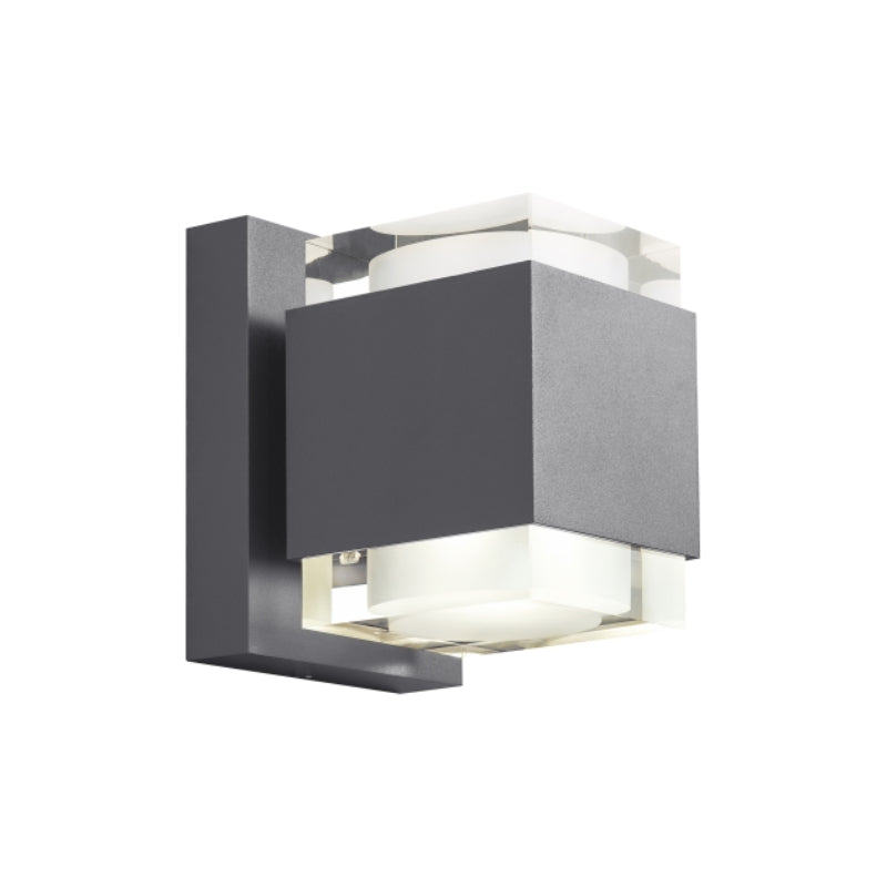 Visual Comfort Architectural 700OWVOT8308HUDUNVSSP Modern 8" Voto LED Outdoor Up & Down Wall Light With Surge Protection - 120-277V - CCT : 3000K - Finish: Charcoal