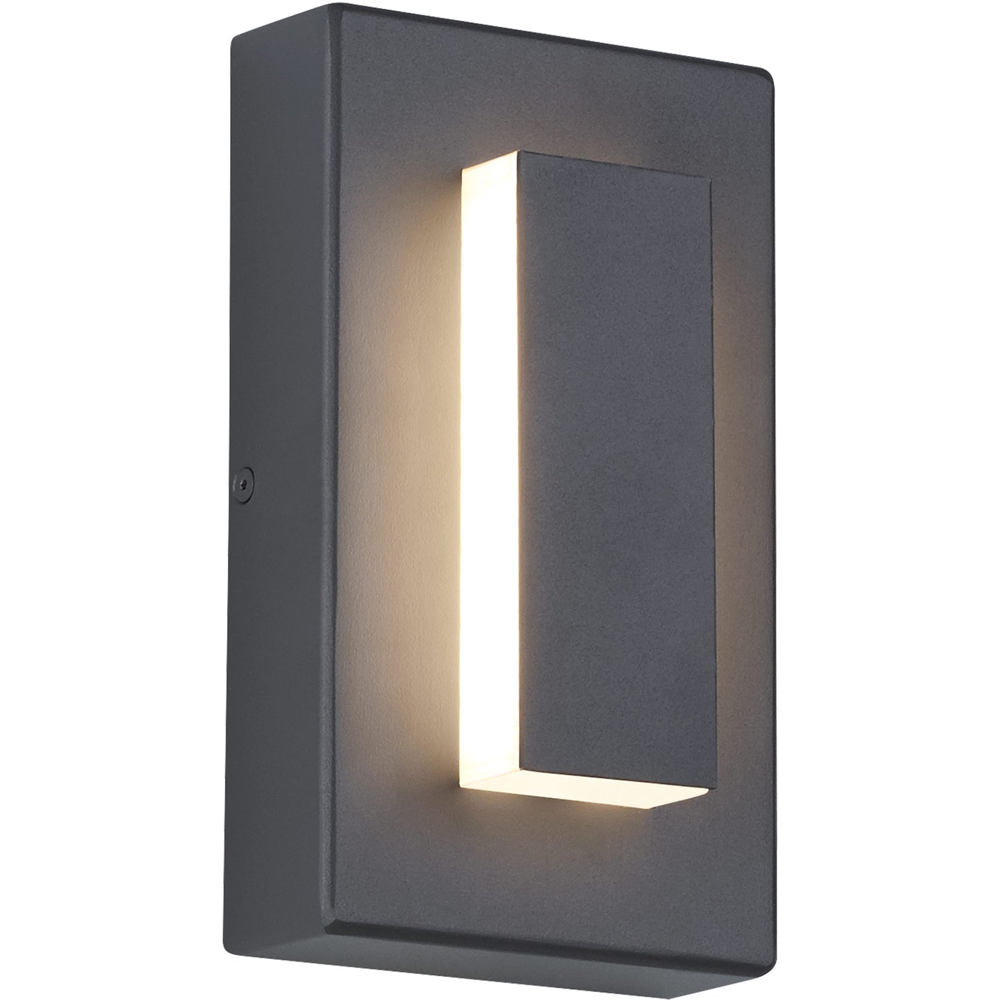 Visual Comfort Architectural 700OWASP9308DHUNVSSP Modern Aspen 8" LED Outdoor Wall Light With Surge Protection - CCT : 3000K - Finish: Charcoal