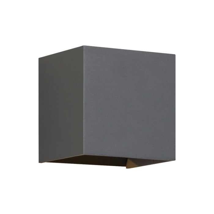 Visual Comfort Architectural 700OWVEX9304HDOUNV Modern 5" Vex Tall LED Outdoor Down only Wall Light - 120-277V - CCT : 3000K - Finish: Charcoal