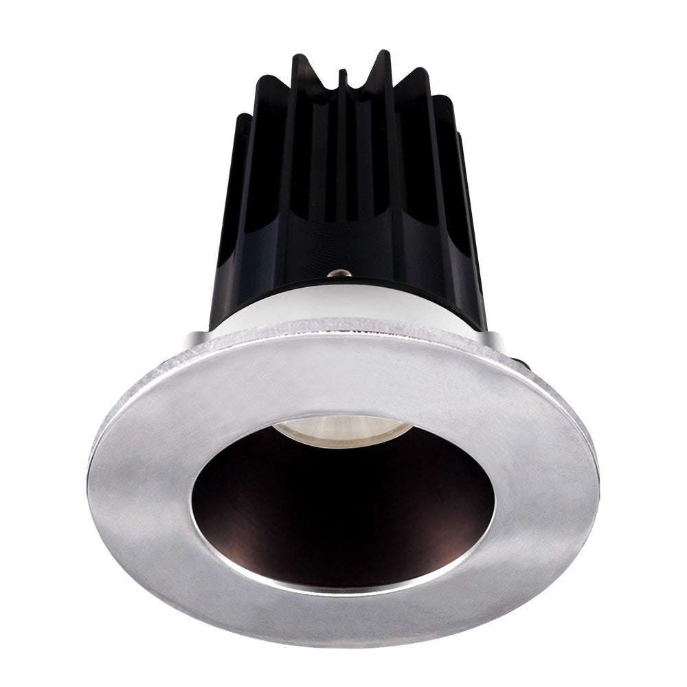 Lotus LED Lights LED-2-S15W-27K-2RRBZ-2RTCH-60D 2" Round Recessed LED 15W High Output Designer Series, 15W, 980 Lemuns, 60° Beam Angle with Bronze Reflector - Chrome Trim
