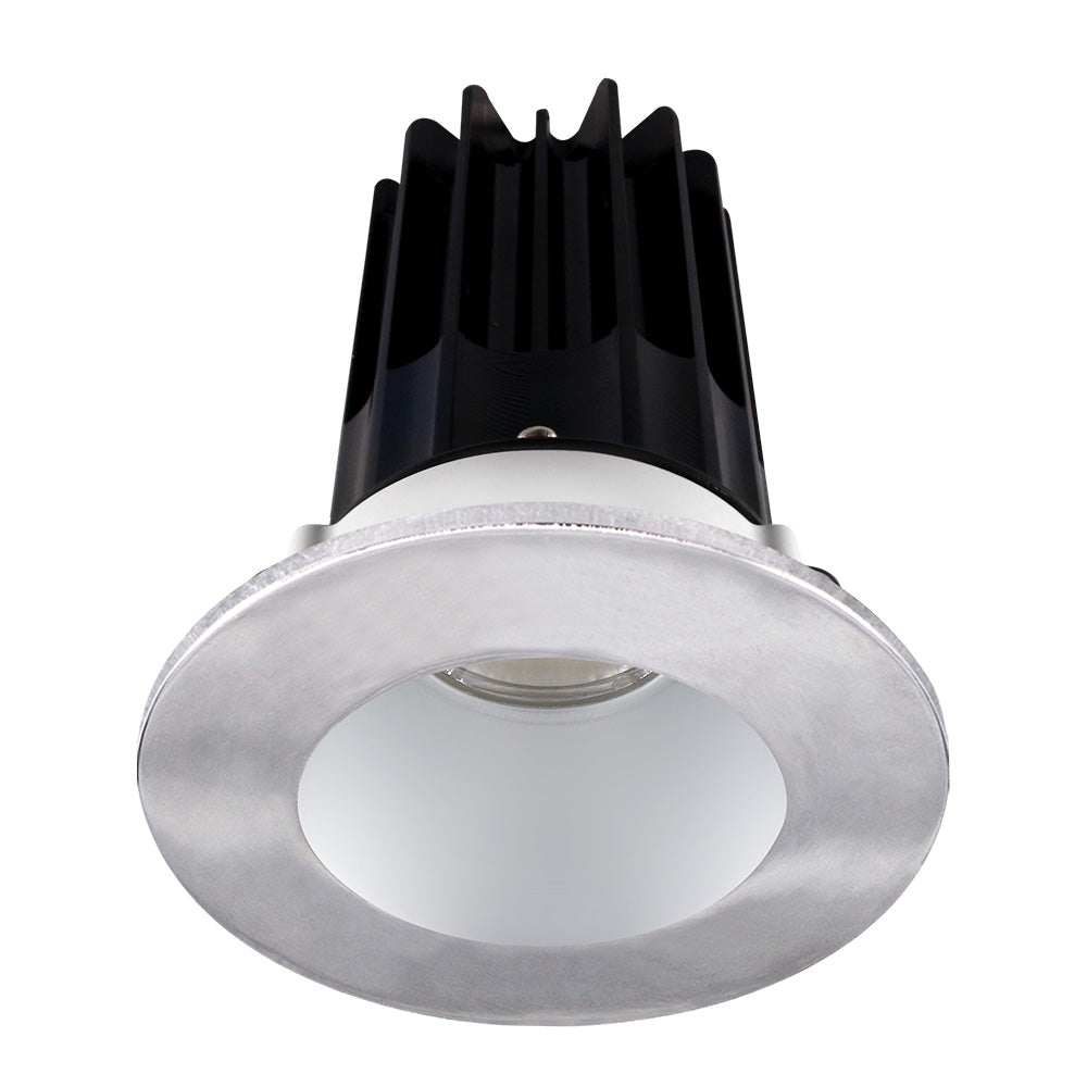 Lotus LED Lights LED-2-S15W-40K-2RRAK-2RTCH-60D 2" Round Recessed LED High Output Designer Series, 15W, 1020 Lumens, 4000K, 60° Beam Angle with Alzak Reflector - Chrome Trim