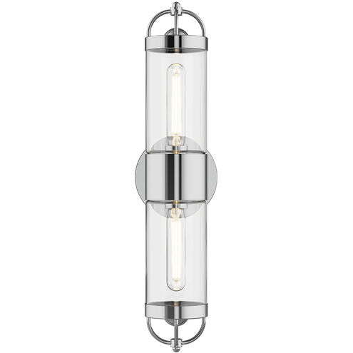 Alora Mood WV461102CH Lancaster 2 Light 3.88 inch Chrome Bath Vanity Light Wall Light