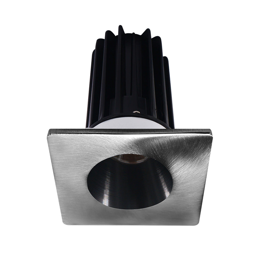 Lotus LED Lights LED-2-S15W-30K-2RRBK-2STCH-60D 2" Recessed LED 15W High Output Designer Series, 1000 Lumens, CCT 3000K, Black Reflector, Square Chrome Trim, 60° Beam Angle