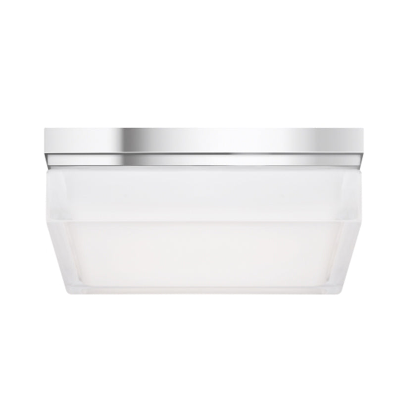 Visual Comfort Architectural 700BXLC-LED Boxie Large 9" LED Flush Mount Light - 120 - 277V - CCT: 2700K - Finish: Chrome