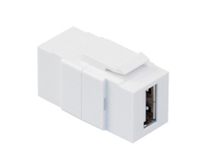 Leviton 40835-W USB Feedthrough Quickport, Connector, White Housing