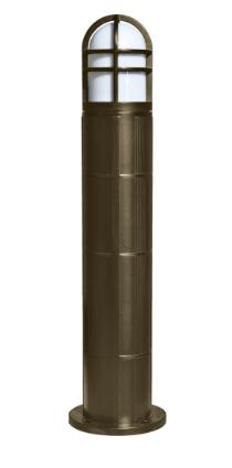 Dabmar Lighting D110-L12-30K-BZ Fiber G Bollard Open Cage, Color Temperature 3000K, G24, 120V-277V, Bronze Finish