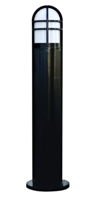 Dabmar Lighting D110-L12-50K-B Fiber G Bollard Open Cage, Color Temperature 5000K, G24, 120V-277V, Black Finish