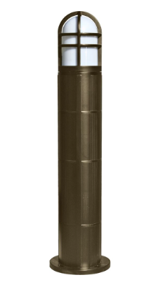 Dabmar Lighting D110-L12-50K-BZ Fiber G Bollard Open Cage, Color Temperature 5000K, G24, 120V-277V, Bronze Finish