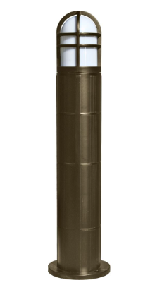 Dabmar Lighting D110-L20-30K-BZ Fiber G Bollard Open Cage, Color Temperature 3000K, G24, 120V-277V, Bronze Finish
