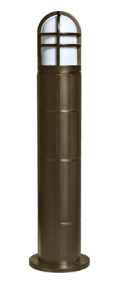 Dabmar Lighting D110-L6-30K-BZ Fiber G Bollard Open Cage, Color Temperature 3000K, E26, 120V, Bronze Finish