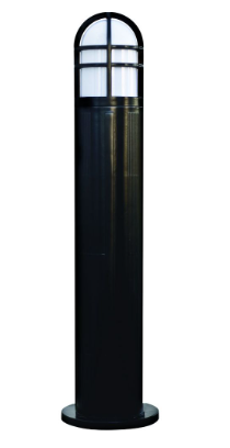 Dabmar Lighting D110-L6-60K-B Fiber G Bollard Open Cage, Color Temperature 6000K, E26, 120V, Black Finish
