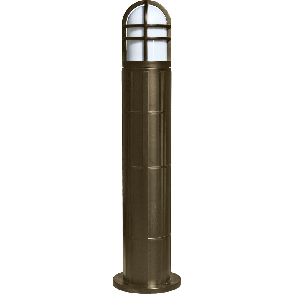 Dabmar Lighting D110-L9-27K-BZ LED Fiber G Bollard Open Cage, Voltage 120V, GU24, Wattage 9W, Color Temperature 27K, Bronze Finish