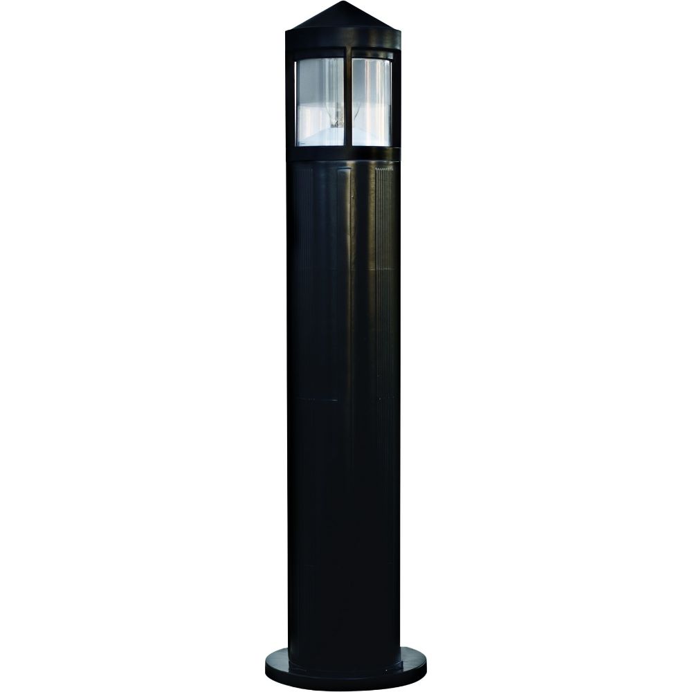 Dabmar Lighting D120-L9-40K-B LED Fiber G Bollard Half Frost Light, 120V, GU24, Wattage 9W, Color Temperature 40k, Black Finish
