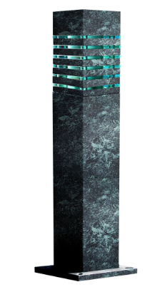Dabmar Lighting D170-L12-30K-VG Steel Bollard Squared, Color Temperature 3000K, G24, Verde Green Finish