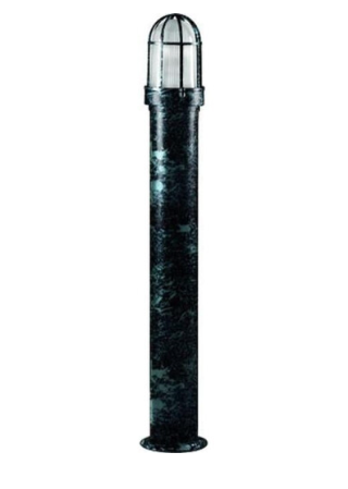 Dabmar Lighting D3100-L12-40K-VG 120V-277V G24 LED 12W 40K Powder Coated Steel Open Cage Bollard Light, Verde Green Finish