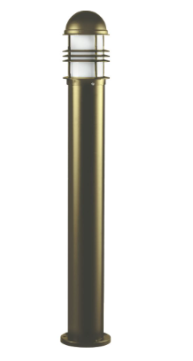 Dabmar Lighting D3200-L6-30K-BZ Cast Aluminum Bollard Open Cage, Color Temperature 3000K, E26, Bronze Finish