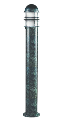 Dabmar Lighting D3200-L9-40K-VG Cast Aluminum Bollard Open Cage, Color Temperature 4000K, GU24, Verde Green Finish