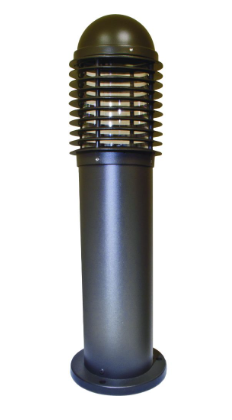 Dabmar Lighting D3390-L9-40K-BZ Cast Aluminum Mini Bollard Caged, Color Temperature 4000K, GU24, Bronze Finish