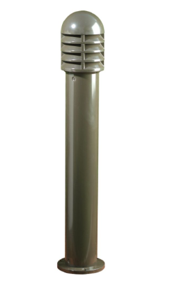 Dabmar Lighting D3400-BZ-CLR Cast Aluminum Bollard Shuttered, E26, Clear in Bronze