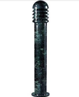 Dabmar Lighting D3400-L12-40K-VG-FR 120V-277V G24 LED 12W 40K Frost Powder Coated Cast Aluminium Shuttered Bollard Light, Verde Green Finish