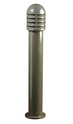 Dabmar Lighting D3400-L9-40K-BZ-CLR Cast Aluminum Bollard Shuttered, Color Temperature 4000K, GU24, Clear in Bronze Finish