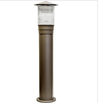 Dabmar Lighting D350-L20-50K-BZ 120V-277V G24 LED 20W 50K Powder Coated Cast Aluminium Prism Bollard Light, Bronze Finish