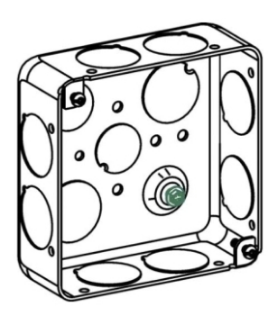 ORBIT D4SB-75 4" Square 1-1/2" Galvanized Deep Box 3/4" KO