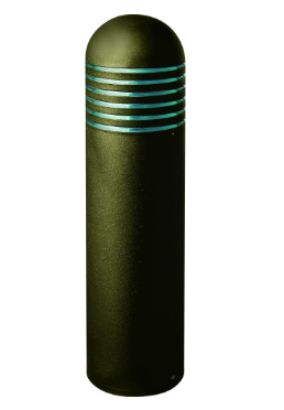 Dabmar Lighting D500-BZ Steel Bollard Shuttered, E26, No Lamp, Bronze Finish
