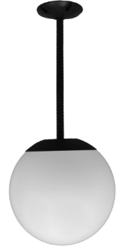 Dabmar Lighting D7501-18-L18-30K-W 16" Ceiling Globe Fixture, Voltage 120-277V, E26, Wattage 1800W, Color Temperature 3000k, Finish White