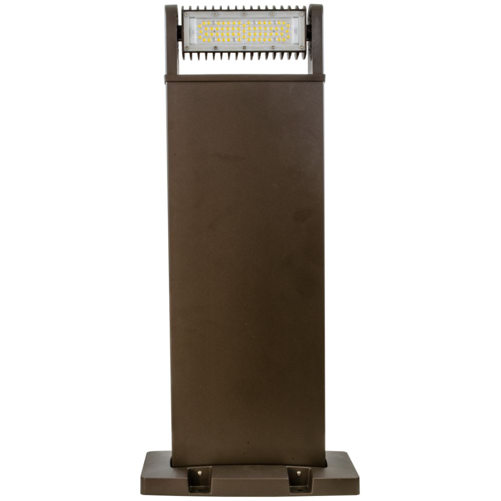 Dabmar Lighting D820-LB60-40K-BZ LED Cast Bollard Tilting Light, 120-277V, LB, Color Temperature 4000K, Bronze Finish