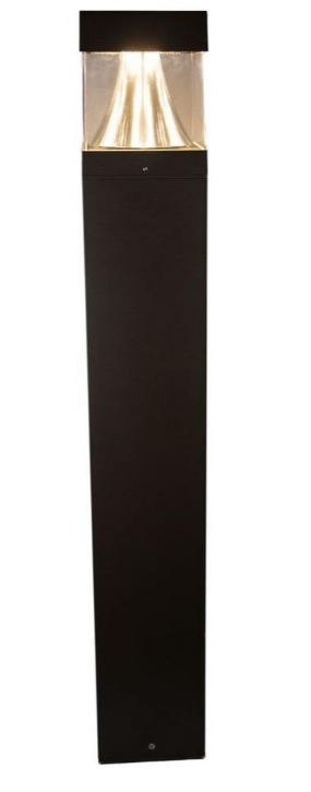 Dabmar Lighting D950-LB22-MULT-BZ LED Cast Aluminum Square Tunable Bollard Light, 120V-277V, LB, Multi Color Temperature, Bronze Finish