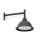 Westgate DAB-PB-B DAB Decorative Straight Pole Bracket Model B, For Flat Or Round Poles, Black Finish