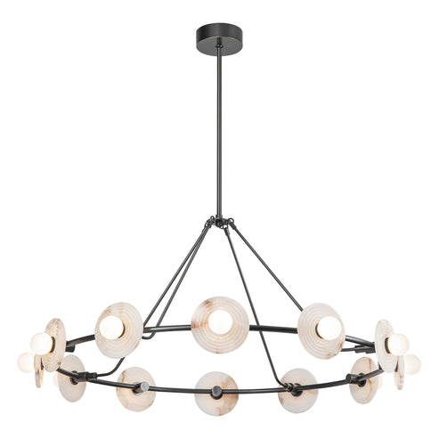 Alora Lighting CH346046UBAR Dahlia 46-in Chandelier Pendant Ceiling light - CCT 2700K - Finish: Urban Bronze