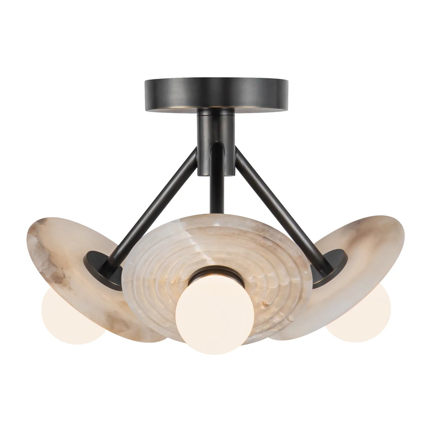 Alora Lighting SF346313UBAR Dahlia LED 13 inch Semi Flush Mount Ceiling Light in Urban Bronze and Alabaster