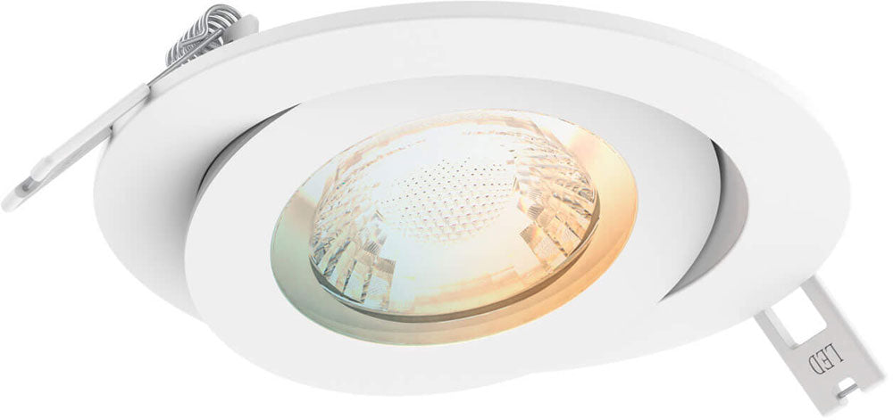 DALS Lighting DCP-FGM4-WH Pivot Contemporary White LED 4" Recessed Light Insert