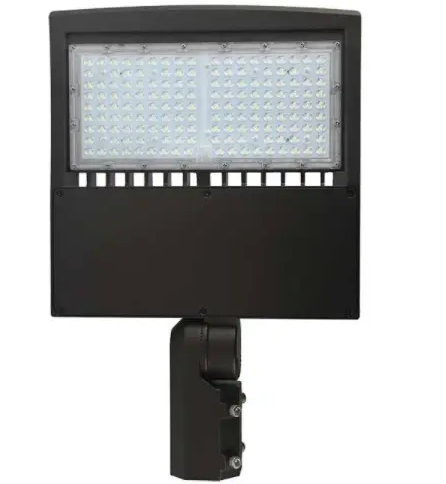 Dabmar Lighting DF-LED7756D-T3-40K-B LED Shoebox Post Top, T3, Dimmable, Wattage 80W, Lumens 10000 lm, Voltage 100V-277V, Color Temperature 4000K, Black Finish