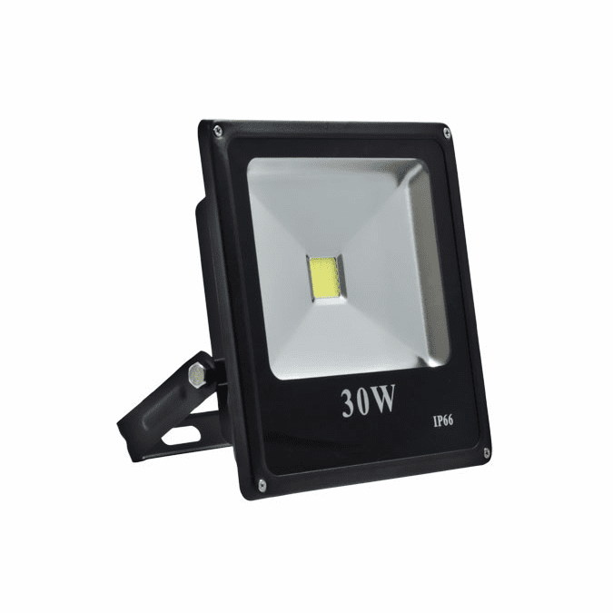 Dabmar Lighting DF5962-LB30-65K-B LED Slim Flood Light Contemporary Line Voltage Outdoor Landscape Lighting, Black Finish