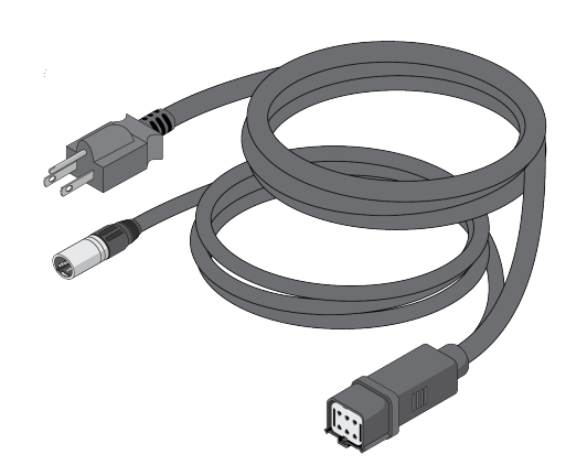 Diode LED DI-BW-WW-RGBW-INPUT-BL BROADWAVE Input Cord, 6 Feet, Wet Location Connector, Nema 5-15P Plug, Black Finish