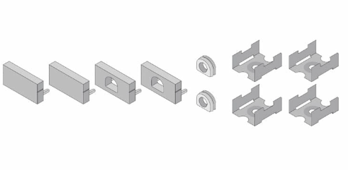 Diode LED DI-CHB-A3-ACC-AL A3 Channel Aluminum Finish Accessories Pack (2) Open (2) Closed End Caps (2) Grommets (4) Mounting Clips