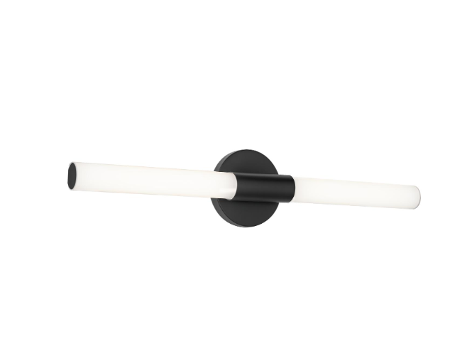 AFX Lighting DIOV2403LAJD1BK Dion 24 Inch LED Vanity Wall Light,120V, Watt 24W ,Selectable 5CCT 2700K/3000K/3500K/4000K/5000K, Black Finish