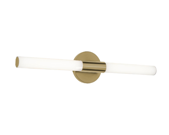 AFX Lighting DIOV2403LAJD1LB Dion 24 Inch LED Vanity Wall Light,120V, Watt 24W ,Selectable 5CCT 2700K/3000K/3500K/4000K/5000K, Light Antique Brass Finish