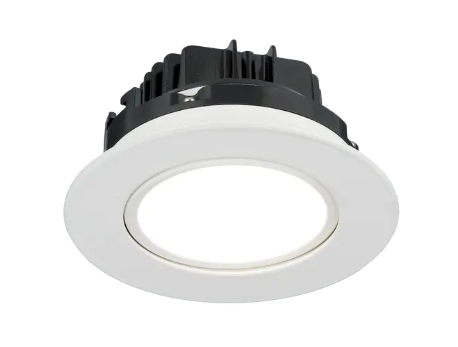 American Lighting DIP4-5CCT-WH Dip 360° Gimbal 4 inch Downlight, 5CCT, White Finish 5CCT 2700K / 3000K / 3500K / 4000K / 5000K, Lumens 960LM