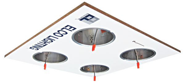 Elco Lighting DISP-D6LD3 6" LED Cans Box Hanging Panel Display